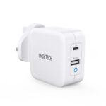 CHOETECH 65W 2-Port PD Charger GaN Tech USB C Foldable Fast Charging Adapter